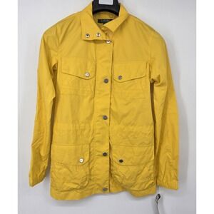 NEW Lauren Ralph Lauren Women's Windbreaker Rain Jacket Size Small‎ Yellow NWT